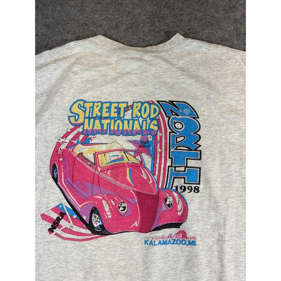Vintage 90s 1998 NSRA Street Rod Nationals North Kalamazoo T-Shirt Mens XL Retro - Picture 3 of 9